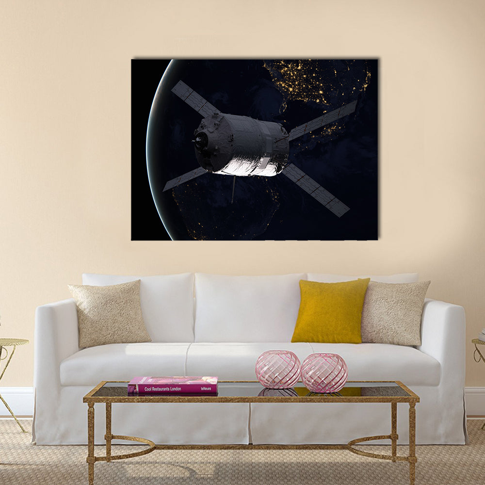 Cargo spacecraft - The Automated Transfer Vehicle Multi Panel Canvas Wall Art