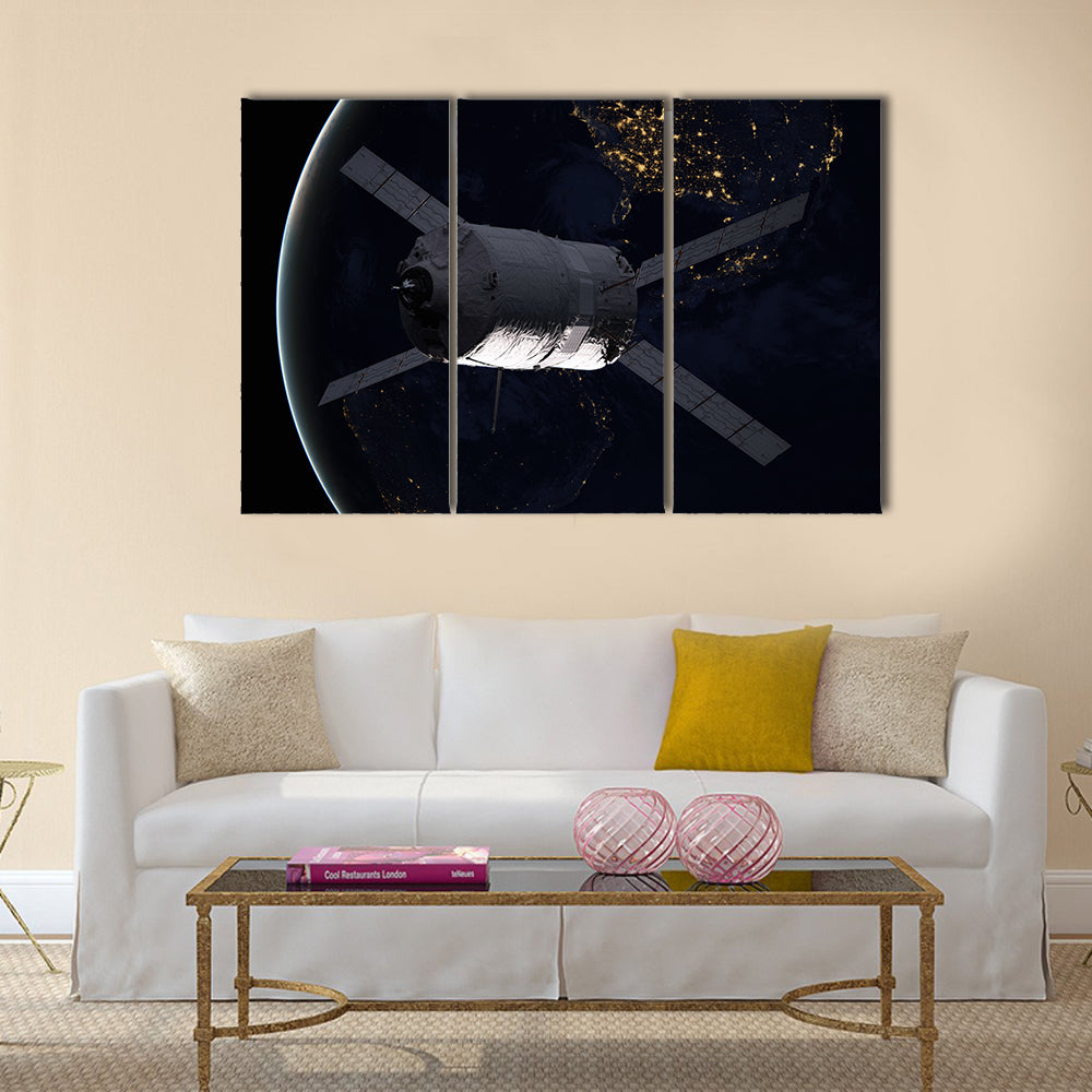 Cargo spacecraft - The Automated Transfer Vehicle Multi Panel Canvas Wall Art