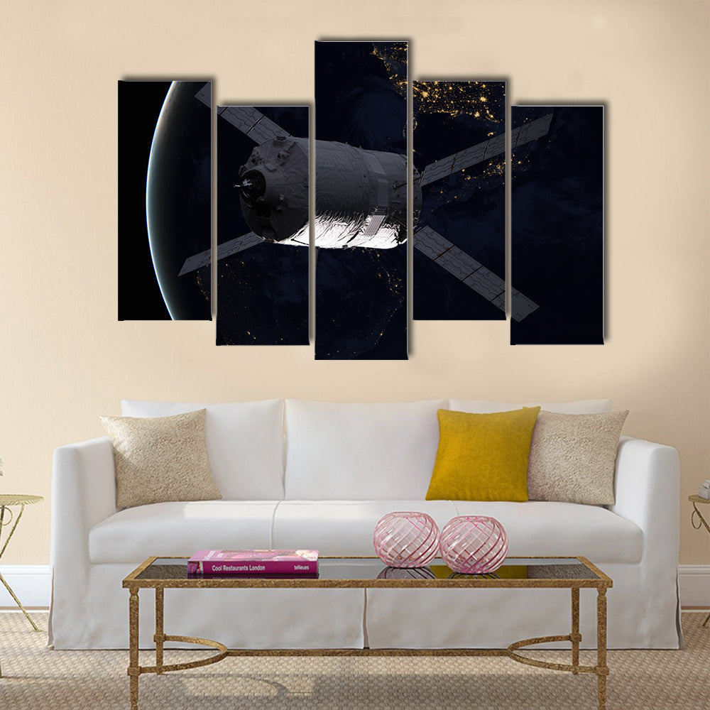 Cargo spacecraft - The Automated Transfer Vehicle Multi Panel Canvas Wall Art