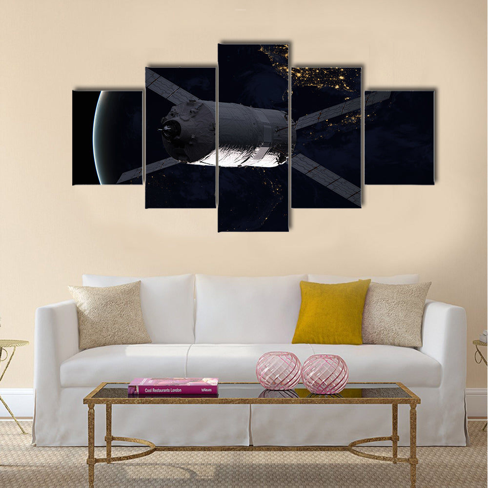 Cargo spacecraft - The Automated Transfer Vehicle Multi Panel Canvas Wall Art