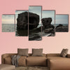 Sunset over old demolished military forts in Liepaja, Latvia multi panel canvas wall art