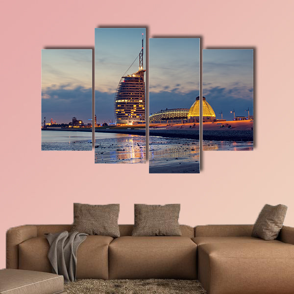 Bremerhaven Beach multi panel canvas wall art
