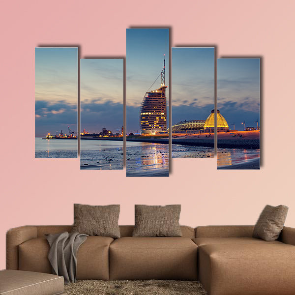 Bremerhaven Beach multi panel canvas wall art