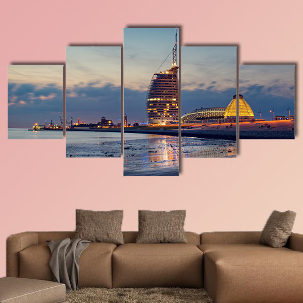 Bremerhaven Beach multi panel canvas wall art