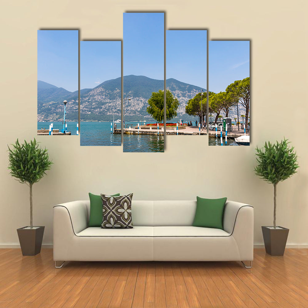 Iseo lake, Lombardy, Italy multi panel canvas wall art