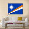 Flag of Marshall Islands Multi Panel Canvas Wall Art