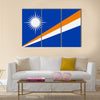 Flag of Marshall Islands Multi Panel Canvas Wall Art