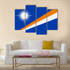 Flag of Marshall Islands Multi Panel Canvas Wall Art