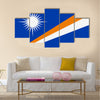 Flag of Marshall Islands Multi Panel Canvas Wall Art