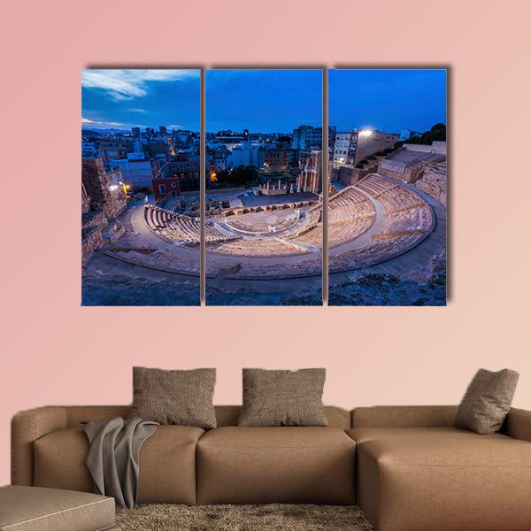 Roman Theatre in Cartagena, Murcia, Spain multi panel canvas wall art