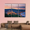 Sunset over Budapest multi panel canvas wall art