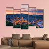 Sunset over Budapest multi panel canvas wall art