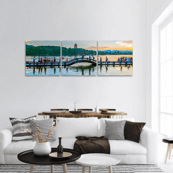 The scenery of Hangzhou, West Lake Panoramic canvas Wall Art