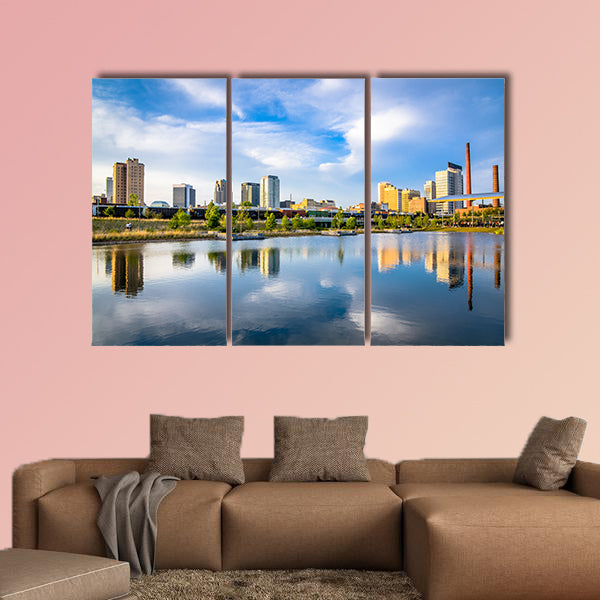 Birmingham, Alabama, USA downtown city skyline multi panel canvas wall art