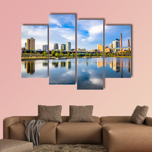 Birmingham, Alabama, USA downtown city skyline multi panel canvas wall art