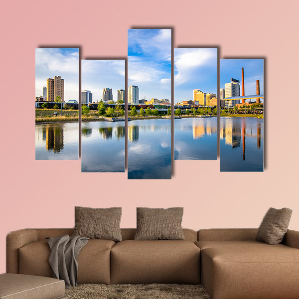 Birmingham, Alabama, USA downtown city skyline multi panel canvas wall art