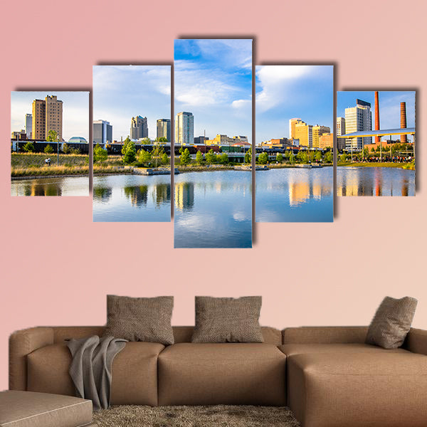 Birmingham, Alabama, USA downtown city skyline multi panel canvas wall art