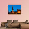 Church in Spiez at night, Spiez, Bern, Switzerland multi panel canvas wall art