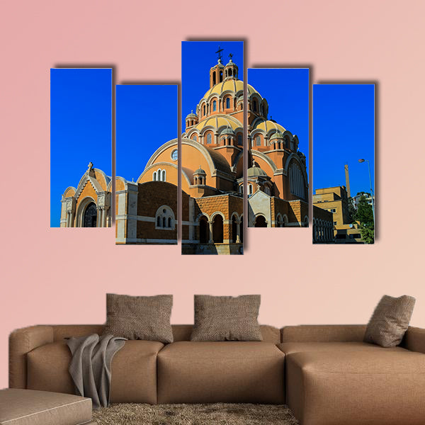 Basilica of Saint Paul near Harissa mounts at Lebanon multi panel canvas wall art