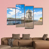 Belem tower, fortified building fort on an island in the River Tagus multi panel canvas wall art