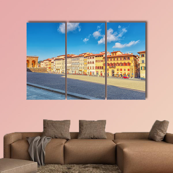 Pitti Square (Piazza pitti) in Florence, Italy multi panel canvas wall art