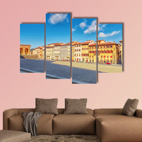 Pitti Square (Piazza pitti) in Florence, Italy multi panel canvas wall art