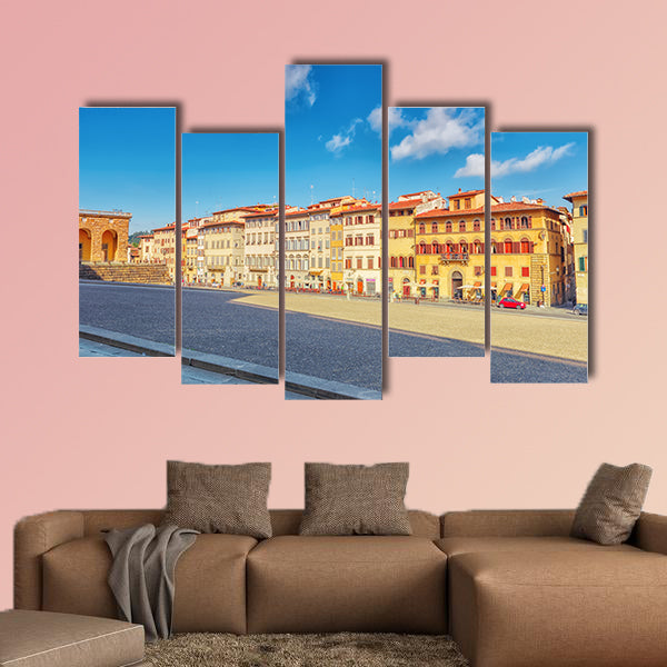 Pitti Square (Piazza pitti) in Florence, Italy multi panel canvas wall art