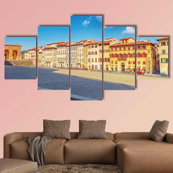 Pitti Square (Piazza pitti) in Florence, Italy multi panel canvas wall art