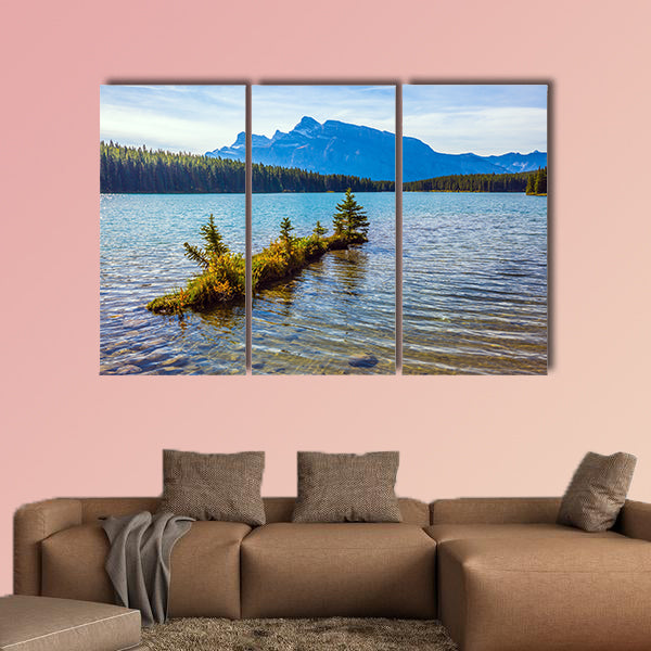 Charming little island near the shore. The pure turquoise water wall art