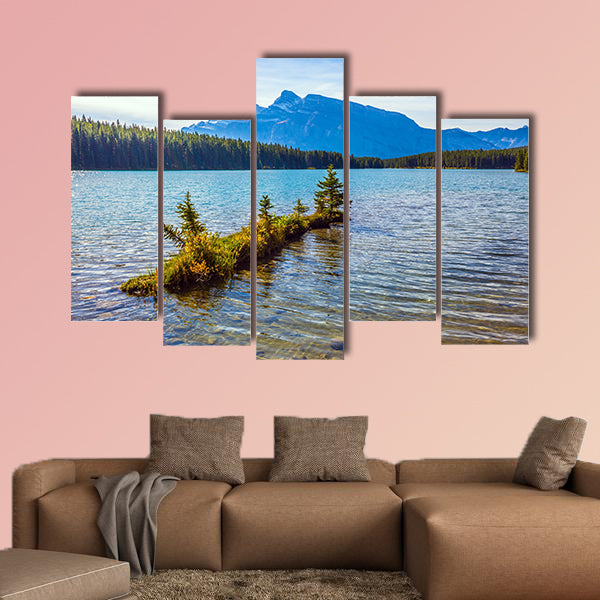 Charming little island near the shore. The pure turquoise water wall art