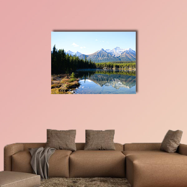 Herbert Lake in Autumn Morning, Canadian Rockies multi panel canvas wall art