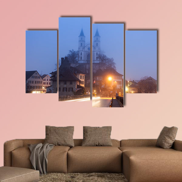 Reformed Church in Aarburg, Aarburg, Aargaua, Switzerland multi panel canvas wall art