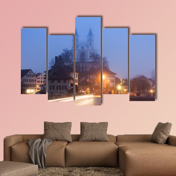 Reformed Church in Aarburg, Aarburg, Aargaua, Switzerland multi panel canvas wall art