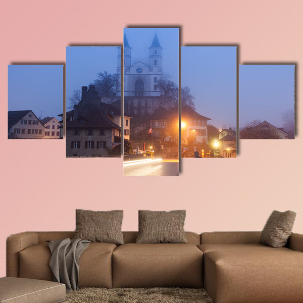 Reformed Church in Aarburg, Aarburg, Aargaua, Switzerland multi panel canvas wall art