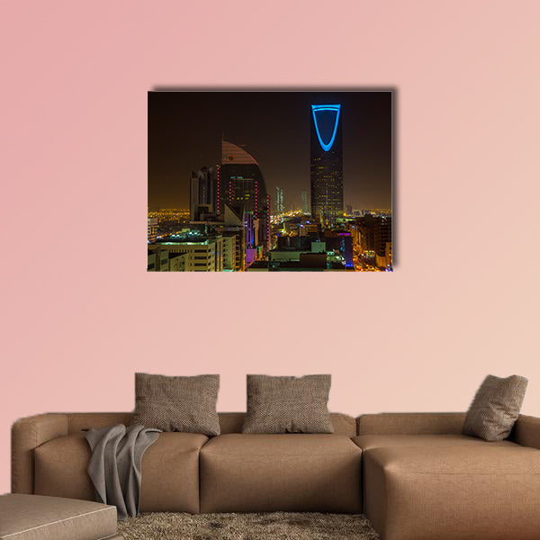 Riyadh at night multi panel canvas wall art