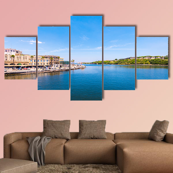 View of the Malecon embankment multi panel canvas wall art
