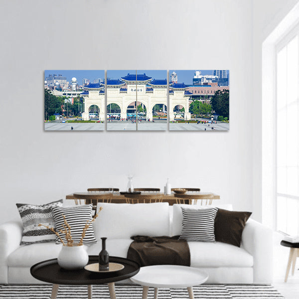 Main gate of Taiwan Democracy Memorial Hall in Taipei panoramic canvas wall art