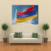 Armenia Flag Is Waving At A Beautiful And Peaceful Sky In Day Time Multi Panel Canvas Wall Art