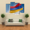 Armenia Flag Is Waving At A Beautiful And Peaceful Sky In Day Time Multi Panel Canvas Wall Art