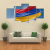 Armenia Flag Is Waving At A Beautiful And Peaceful Sky In Day Time Multi Panel Canvas Wall Art