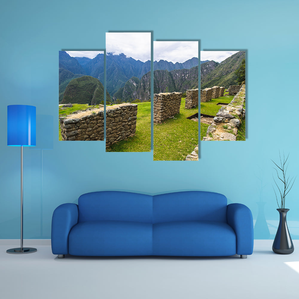 Rests from the Incas time over the mountain in Peru Multi Panel Canvas Wall Art