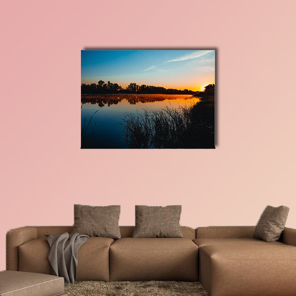 River Don Russia early morning sunrise multi panel canvas wall art