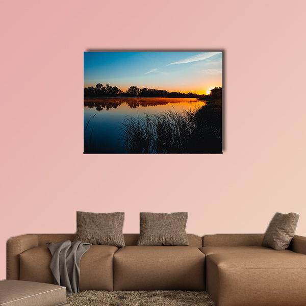 River Don Russia early morning sunrise multi panel canvas wall art