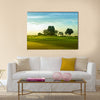 A beautiful golf course in Philippines during sunset Multi Panel Canvas Wall Art