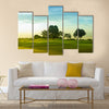 A beautiful golf course in Philippines during sunset Multi Panel Canvas Wall Art