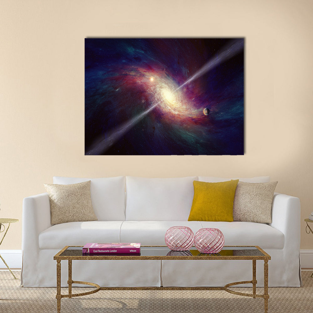 Scientific astronomical background Multi Panel Canvas Wall Art