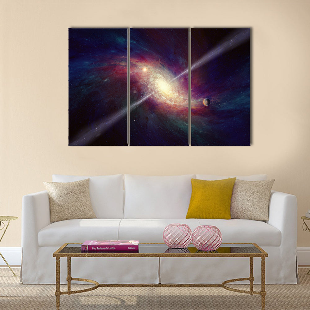 Scientific astronomical background Multi Panel Canvas Wall Art