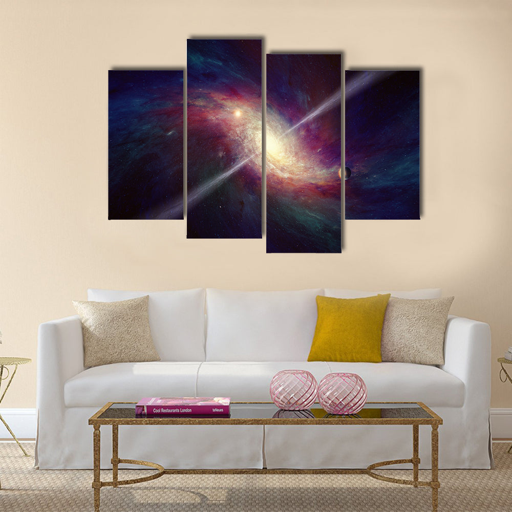 Scientific astronomical background Multi Panel Canvas Wall Art