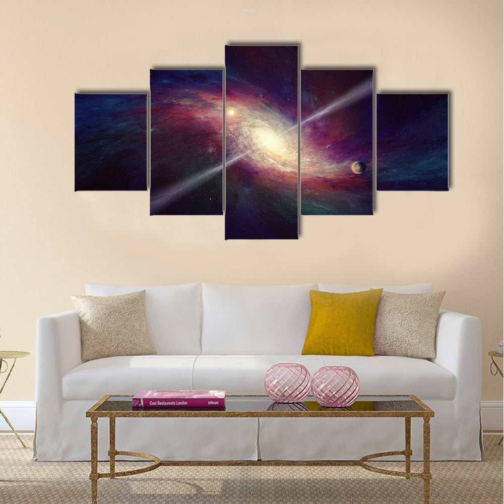 Scientific astronomical background Multi Panel Canvas Wall Art