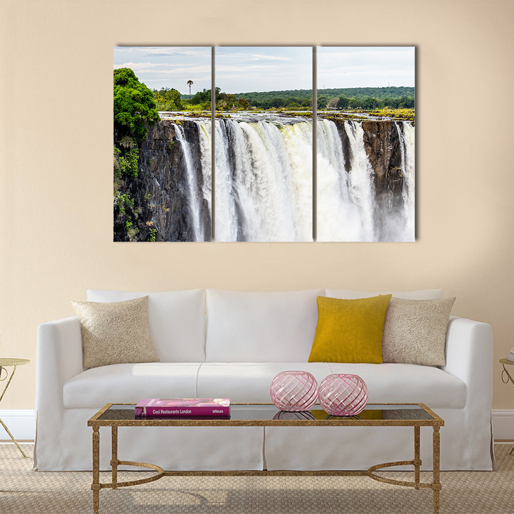 Amazing view of the Victoria Falls, Zambezi River, Zimbabwe and Zambia Multi panel canvas wall art